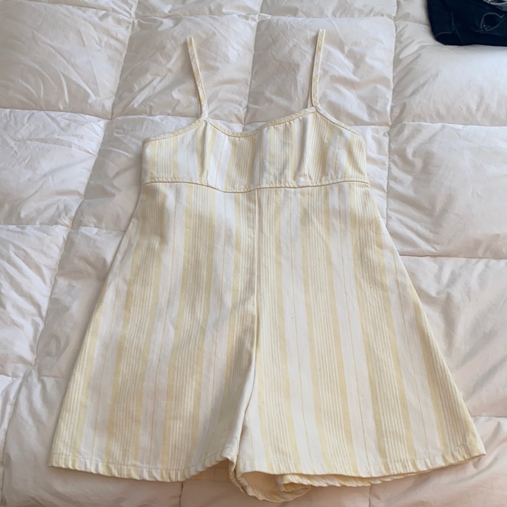 BDG Romper Yellow Stripe